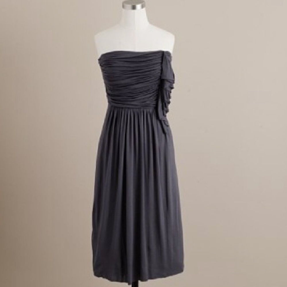 J.Crew Cascade Ruffle Strapless Dress. Size 0.